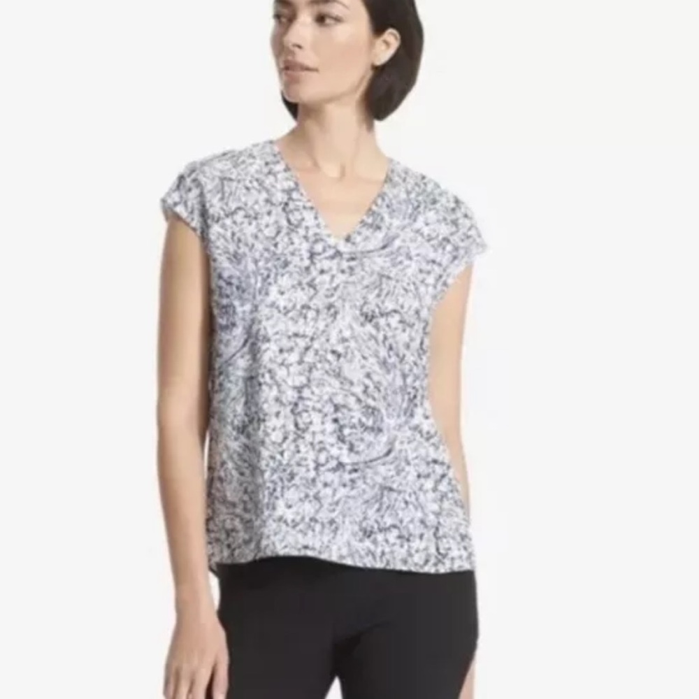 MM Lafluer Townsend Top Indigo Marble Sz. S - Picture 2 of 11